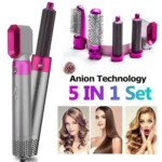 5-in-1 Hair Dryer Brush & Hot Air Styler – Professional Multi-Head Curler, Straightener & Volumizer - Image 3