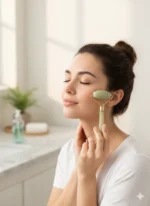 Flawless Jade Roller with Marble Stone Facial Massager for Skin Care & Glow - Image 3