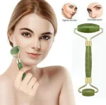 Flawless Jade Roller with Marble Stone Facial Massager for Skin Care & Glow
