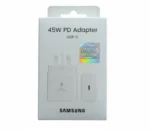 Samsung 45W USB-C to USB-C PD Fast Charging Adapter (3-Pin, White)