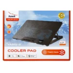 HAWK 211 Laptop Dual-Fan Cooling Pad with Adjustable Height (Black) - Image 2