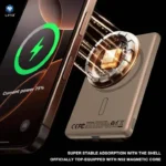 LITO LP08 10000mAh Portable Slim Magnetic Wireless MagSafe Power Bank with Display - Image 2