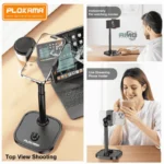 PLOKAMA DT80 Flexible Aluminium Desktop Stand – 360° Rotatable Phone & Tablet Holder | Overhead Shooting Stand for Photography, Live Streaming & Content Creation - Image 4