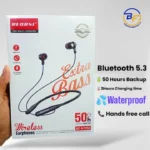 RECRSI RE-NY050 Wireless Earphones | Extra Bass | 50H Playtime | Bluetooth 5.0 - Image 2