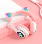 STN-28 Cat Wireless Bluetooth Headphones with RGB LED Cat Ears - Image 6